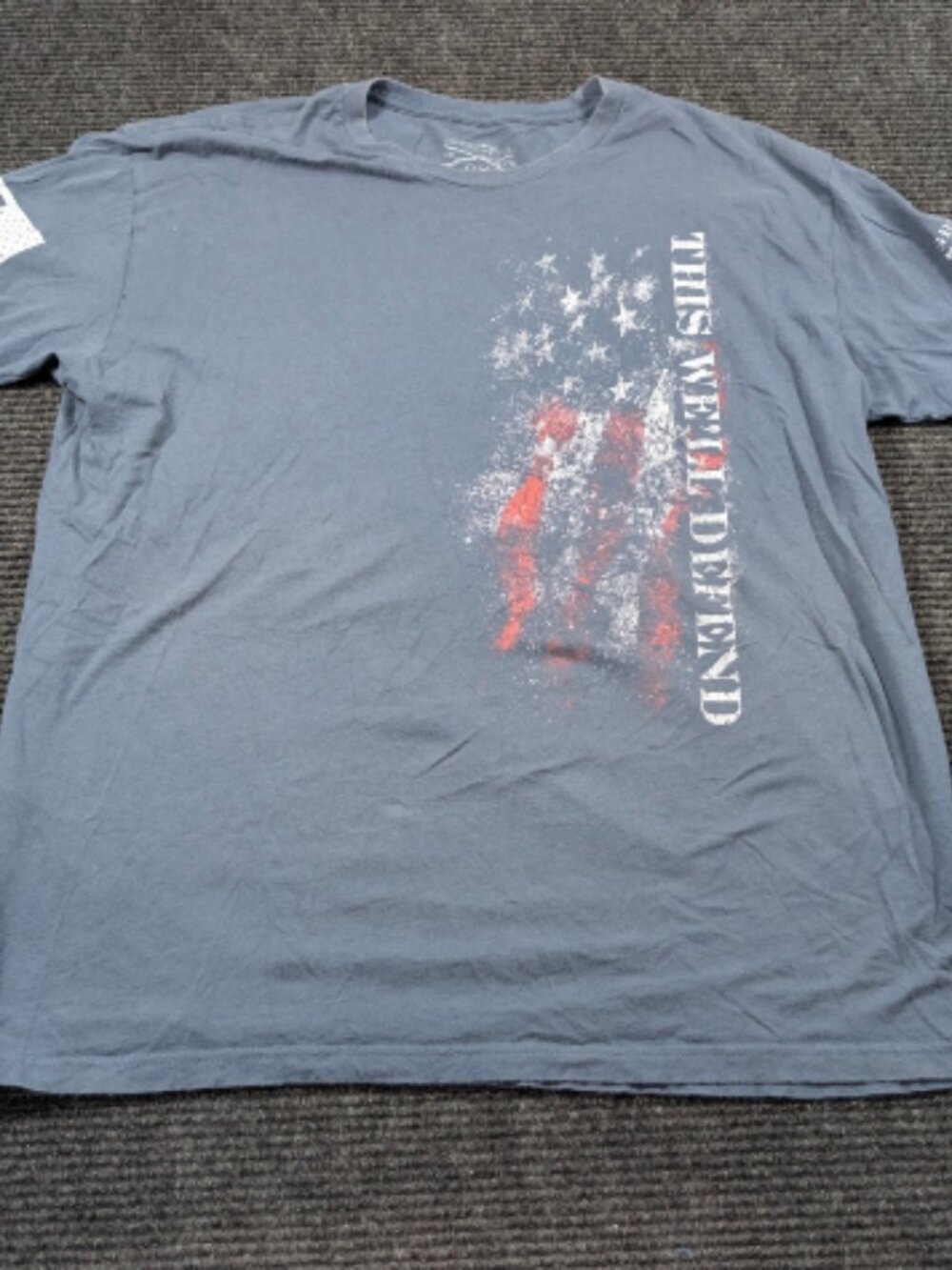 Grunt Style Distressed American Flag Tee – XXL